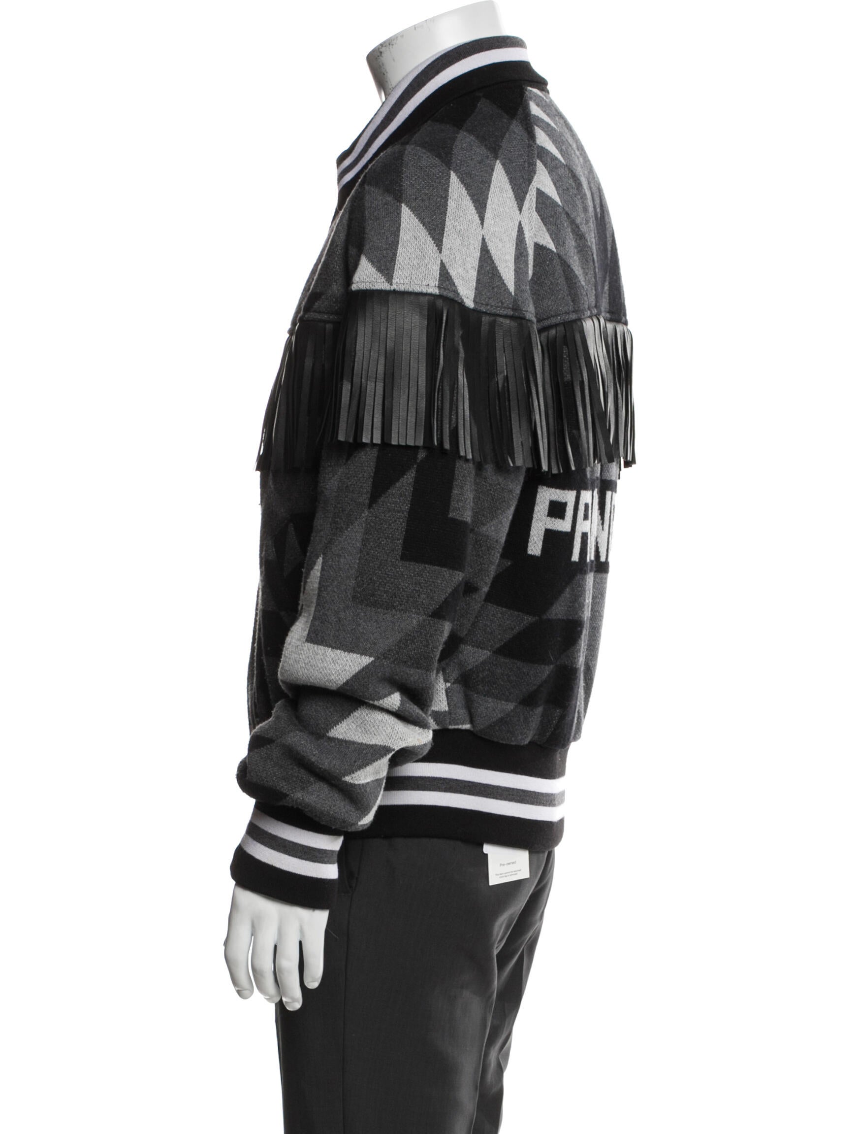 Palm Angels Colorblock Pattern Bomber Jacket