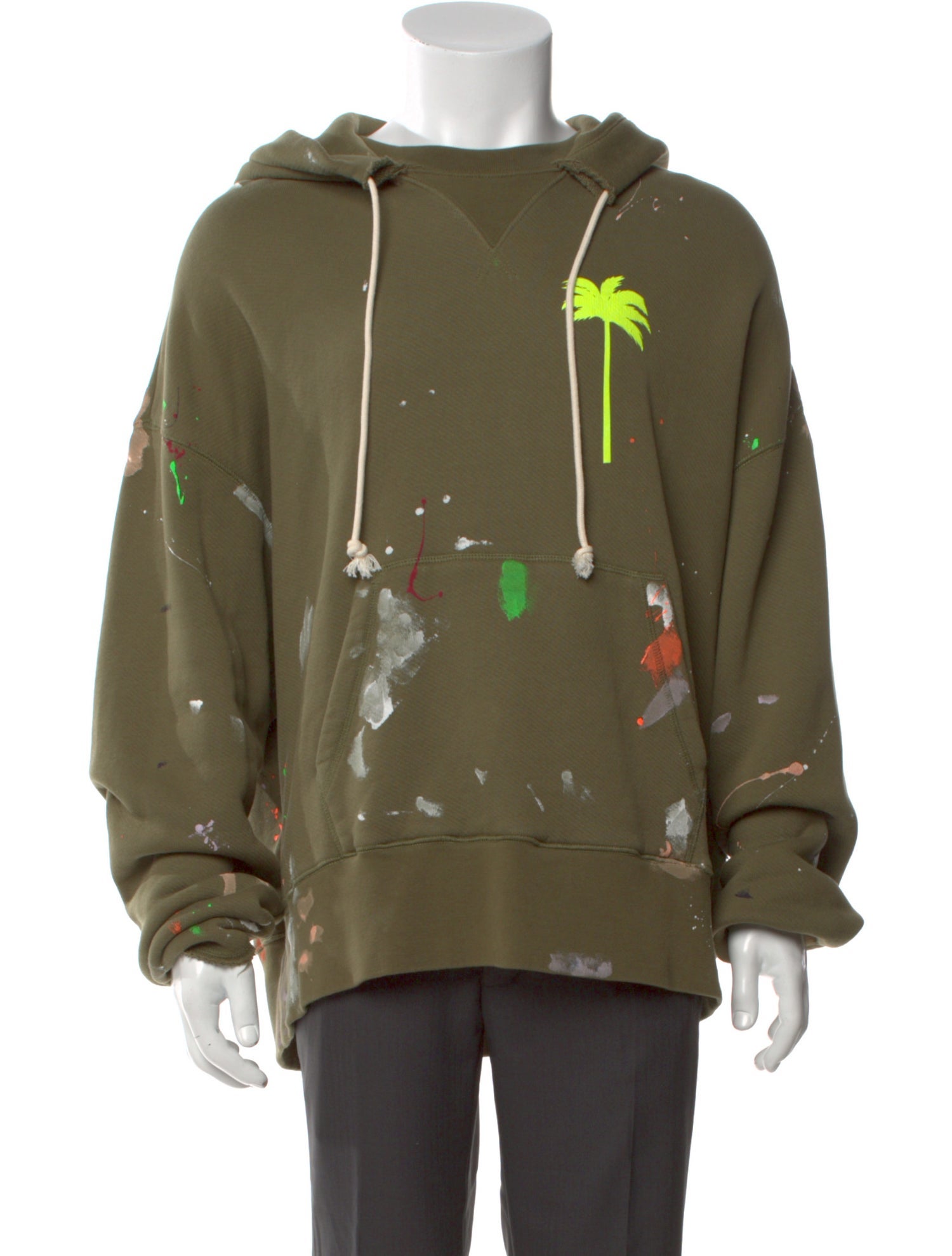 Palm Angels Graphic Print Crew Neck Hoodie