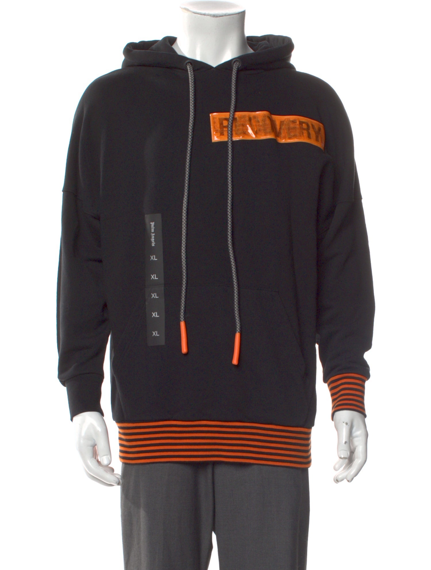 Palm Angels Striped V-Neck Hoodie w/ Tags