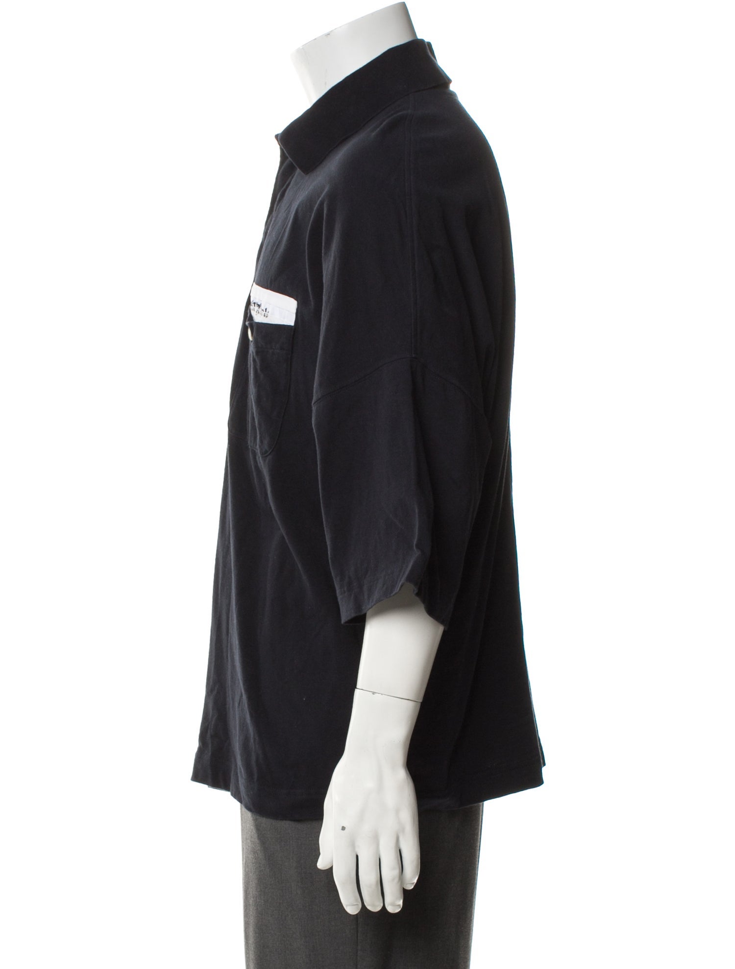 Palm Angels Graphic Print Collar Polo Shirt