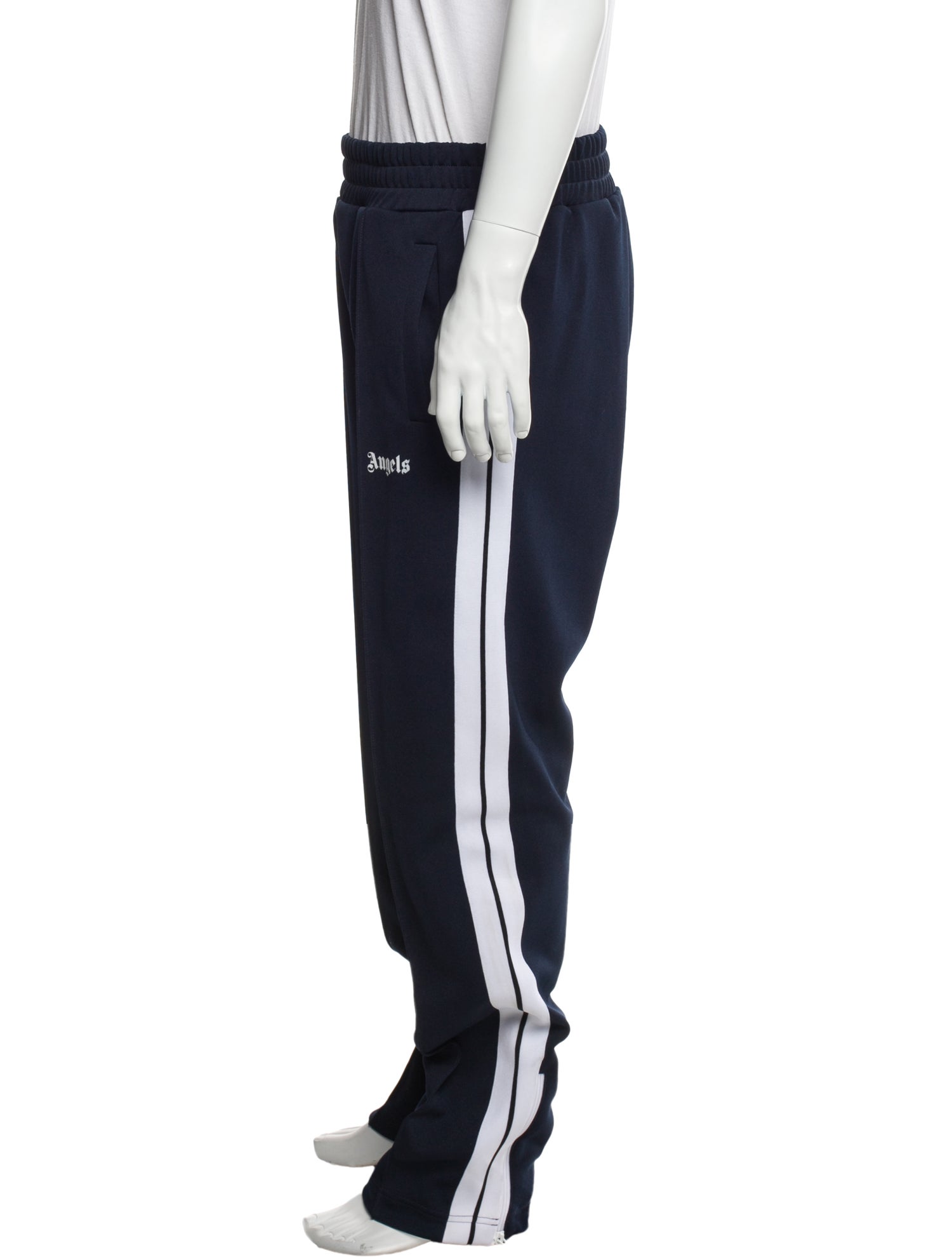 Palm Angels Striped Embroidered Accent Lounge Bottoms