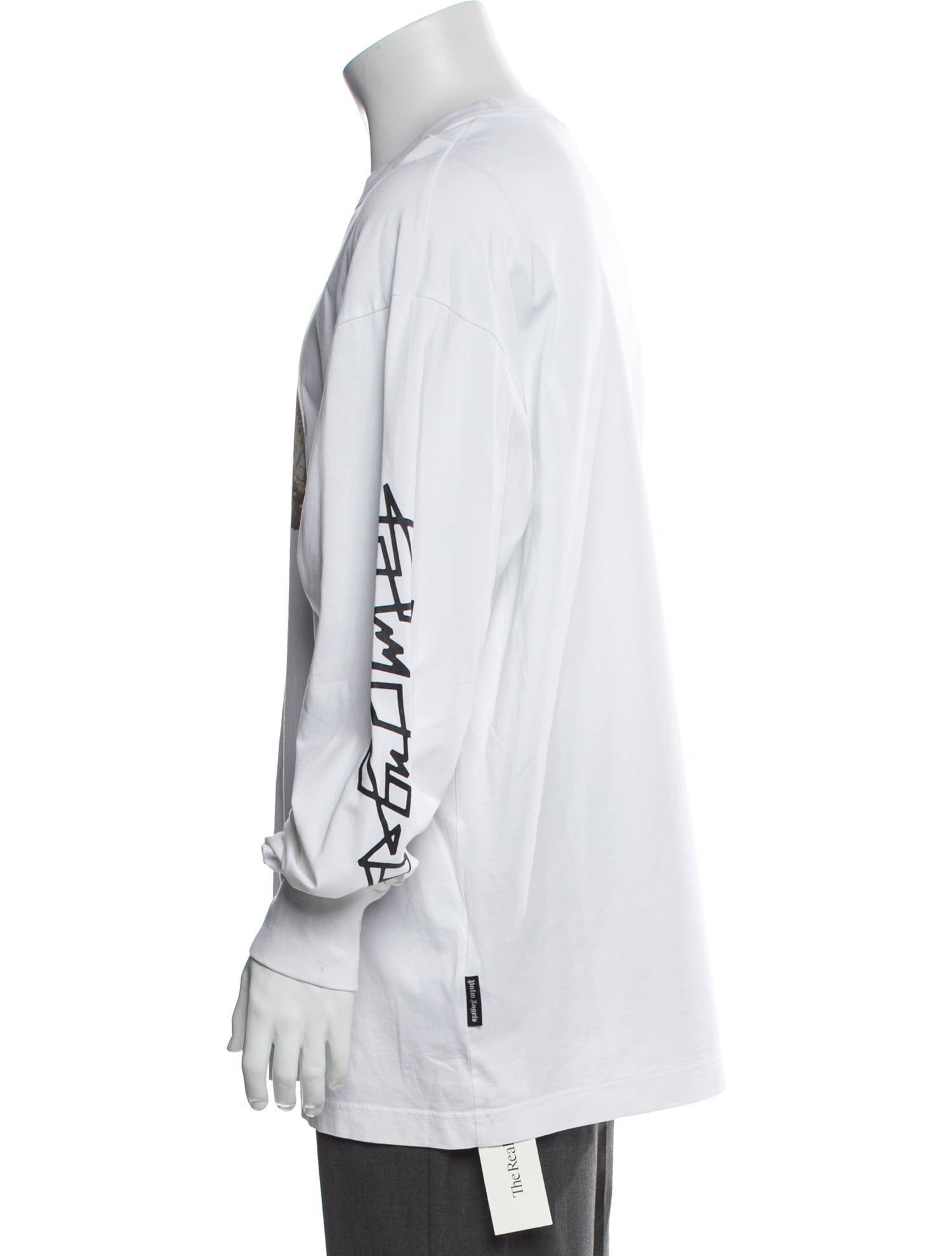 Palm Angels Graphic Print Crew Neck Henley