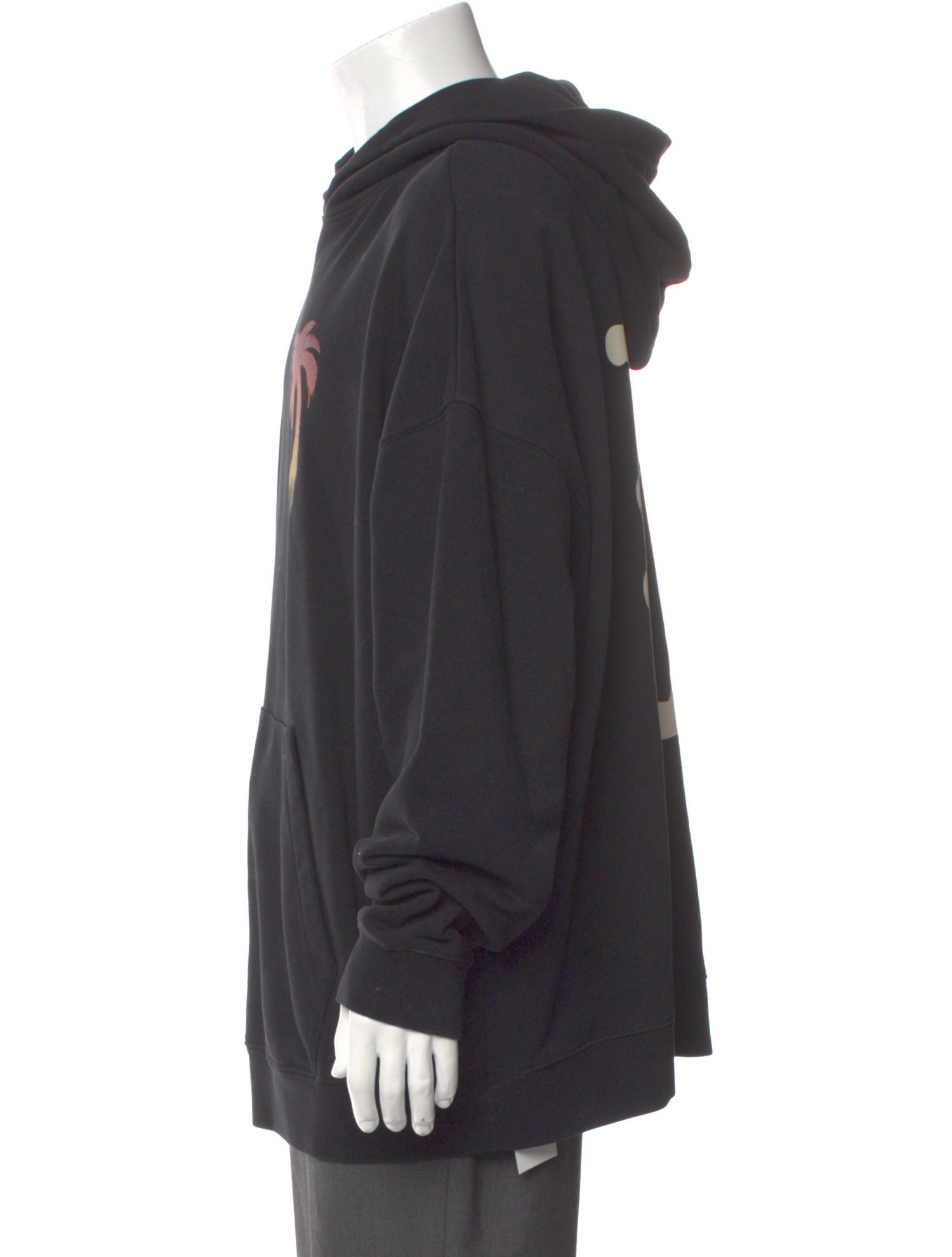 Palm Angels Graphic Print V-Neck Hoodie