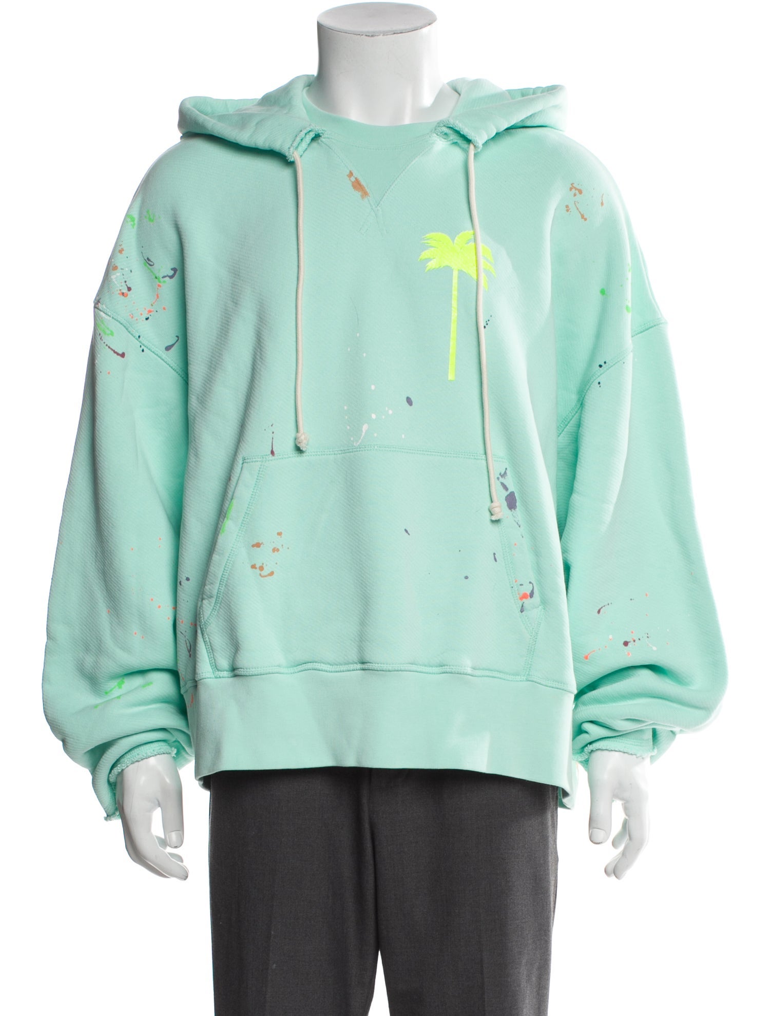 Palm Angels Graphic Print Crew Neck Hoodie