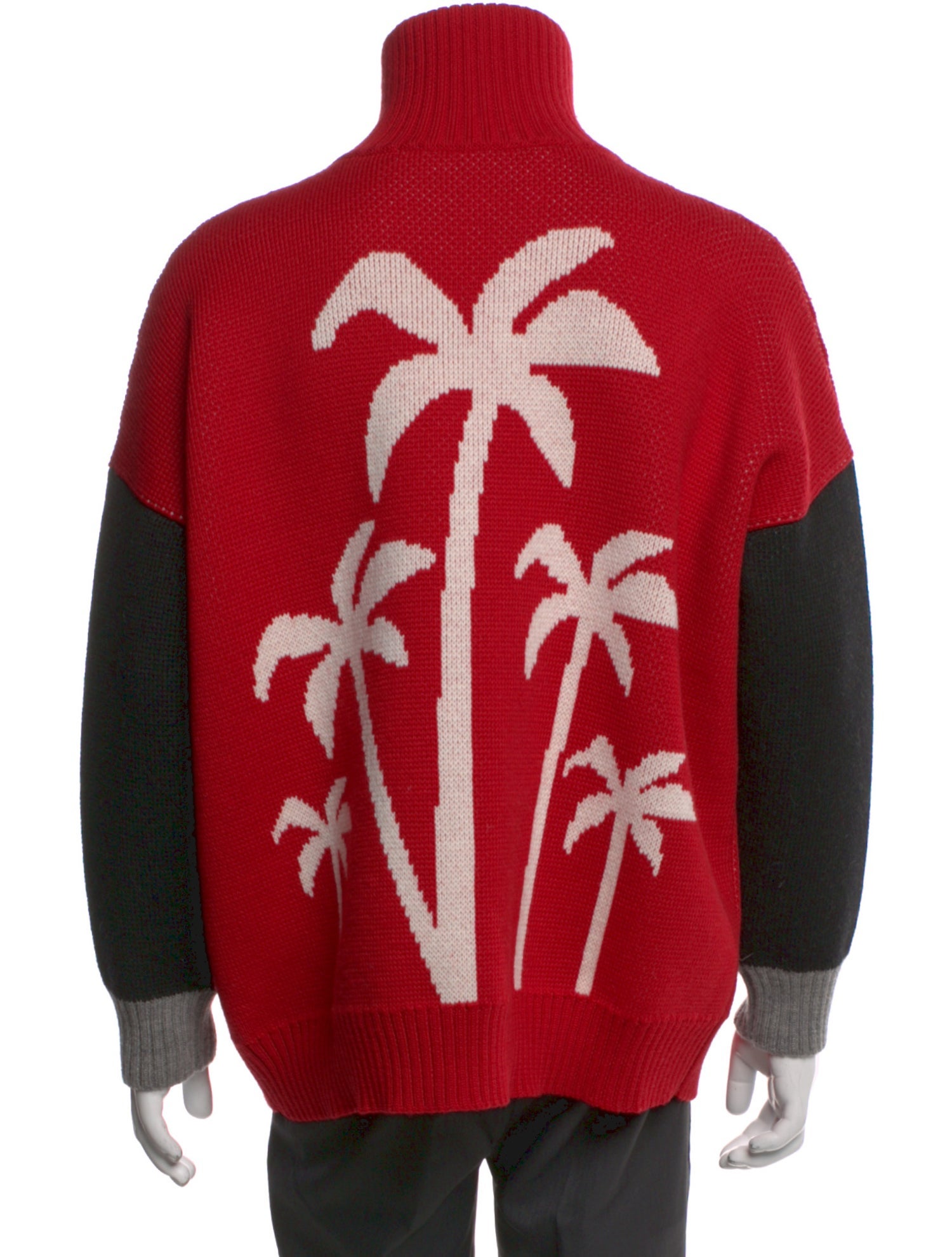 Virgin Wool Colorblock Pattern Pullover