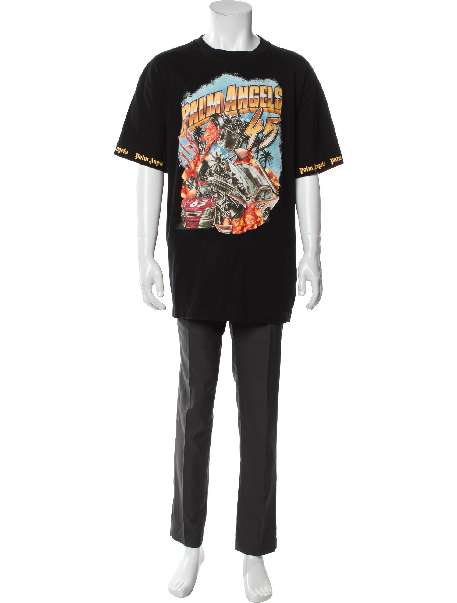 Palm Angels Graphic Print Crew Neck T-Shirt