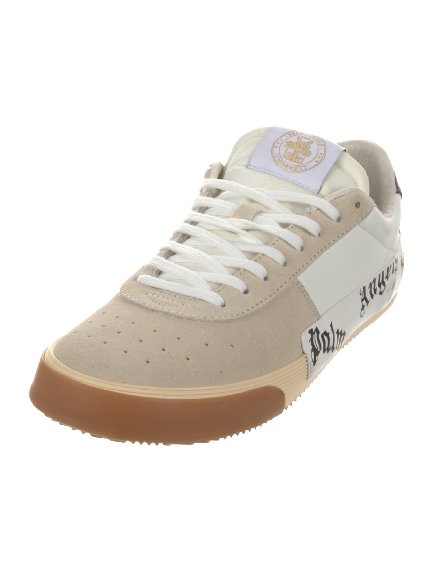 Palm Angels Leather Graphic Print Sneakers