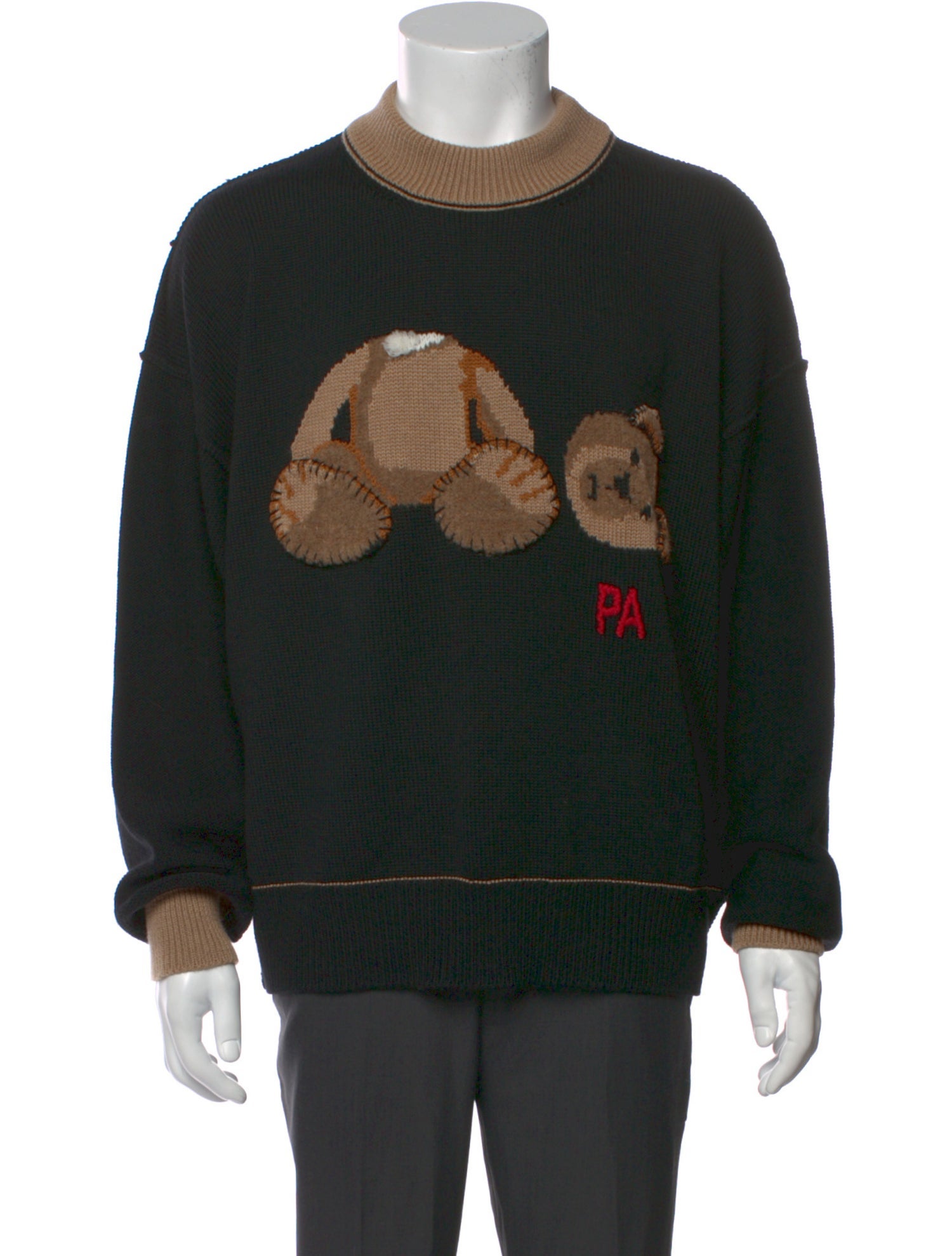 Palm Angels Virgin Wool Graphic Print Pullover