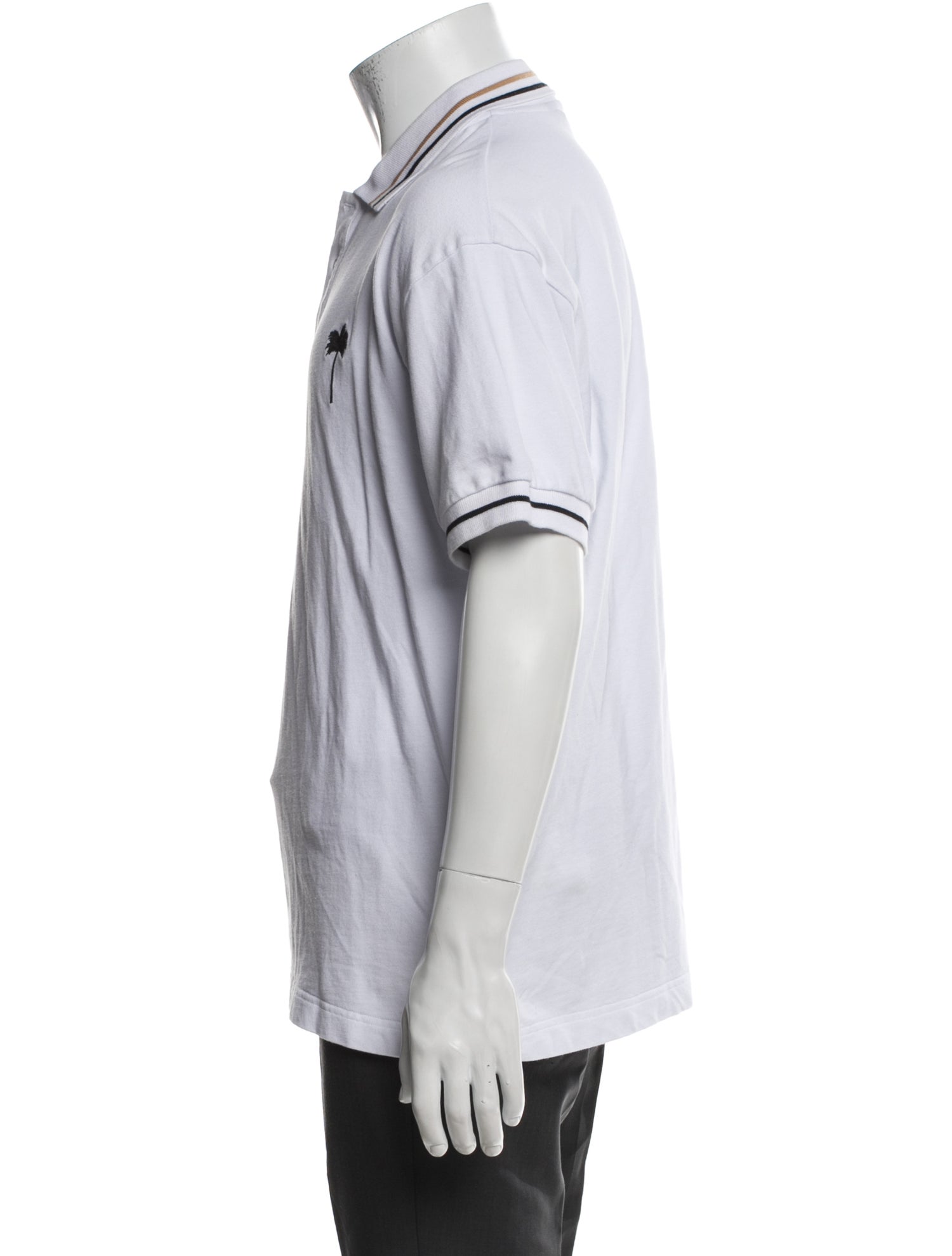 Palm Angels Collar Short Sleeve Polo Shirt