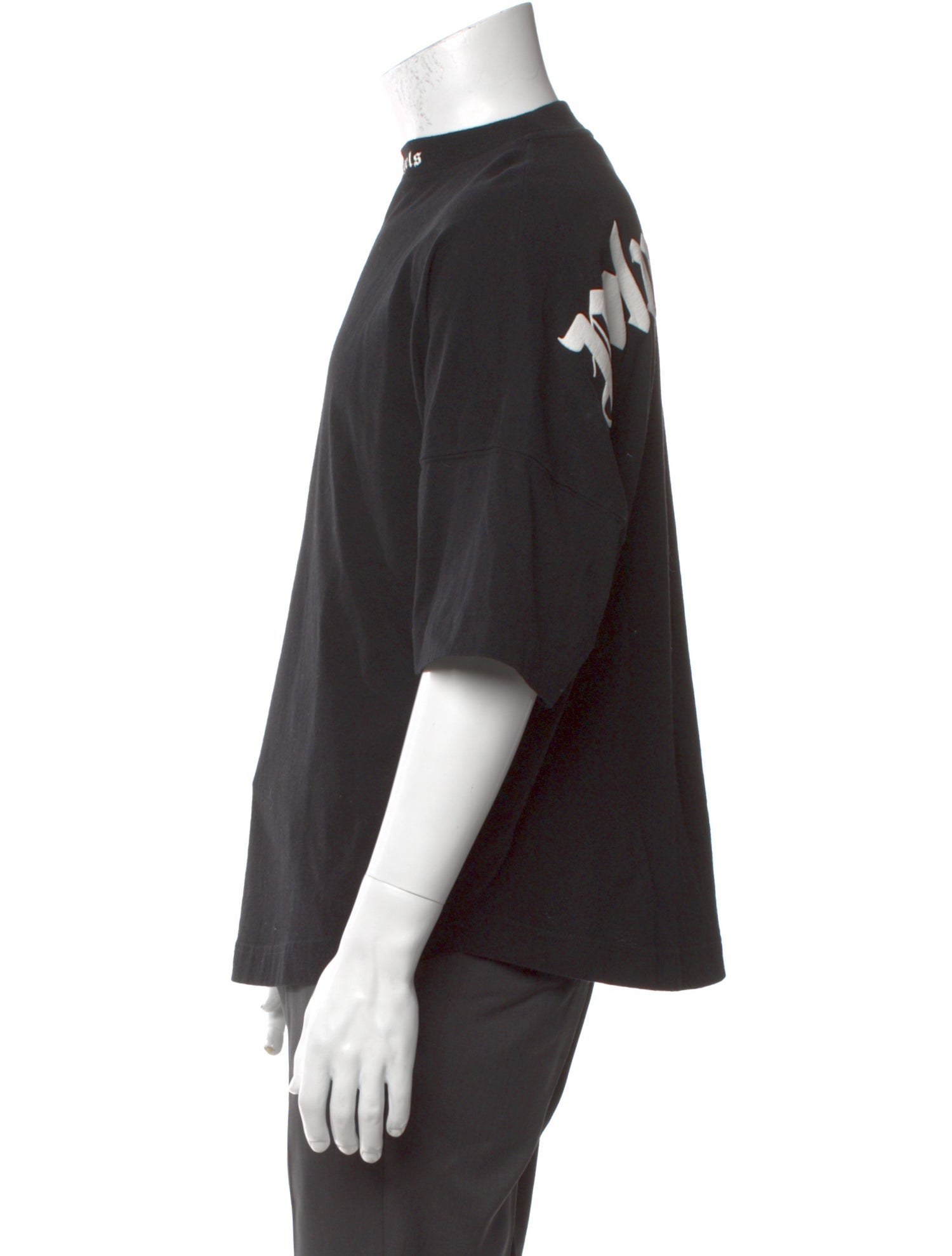 Palm Angels Mock Neck Short Sleeve T-Shirt