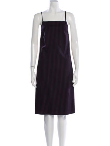 Pre-owned Palm Angels Square Neckline Knee-length Dress In Blue