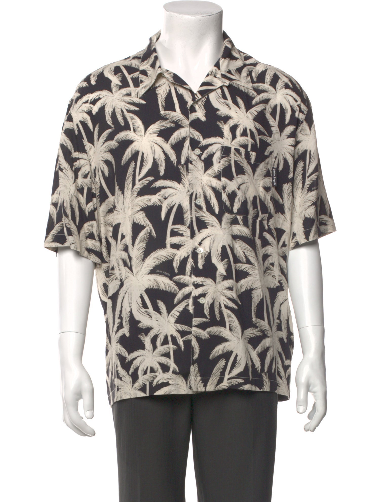 Palm Angels Floral Print Short Sleeve Shirt
