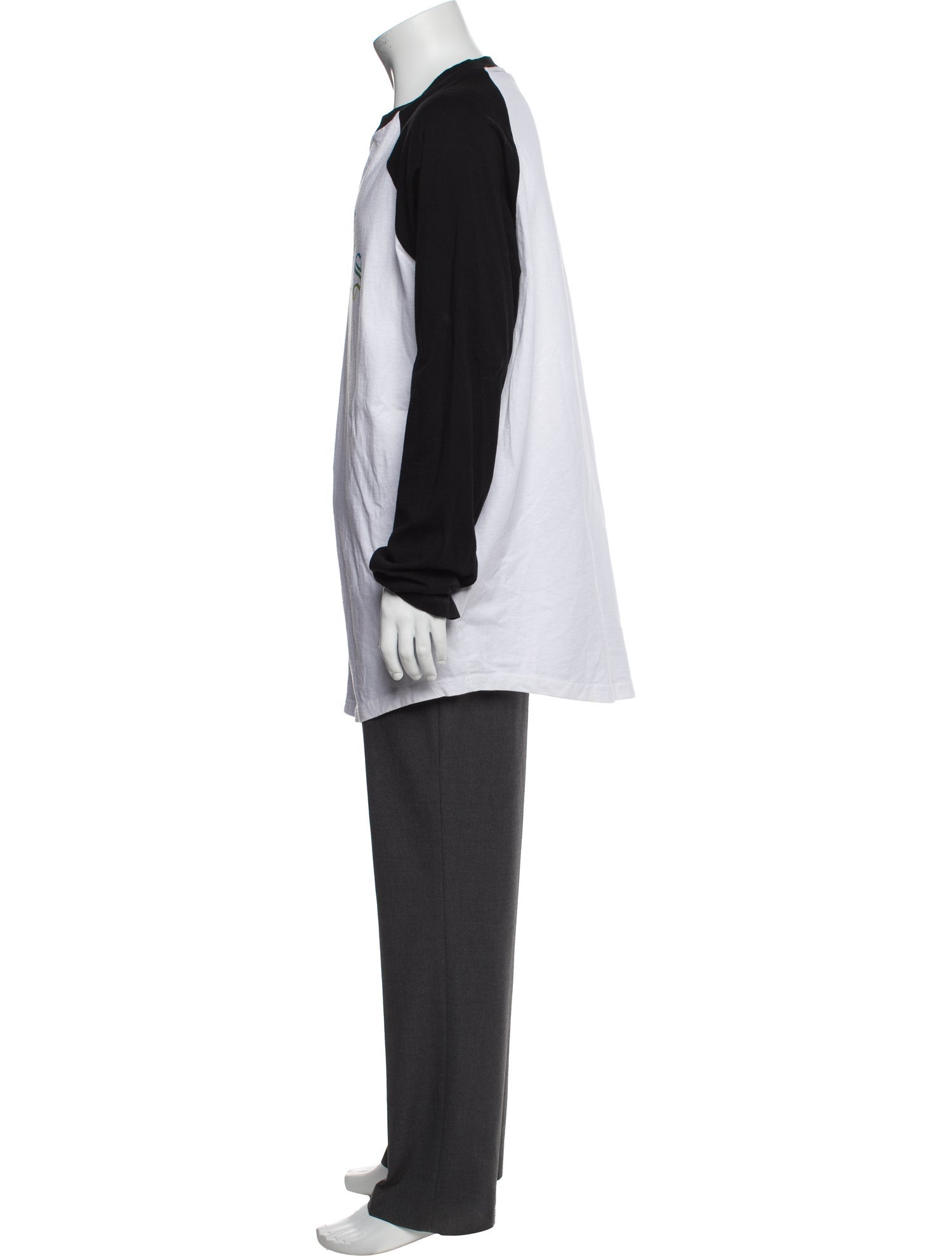 Palm Angels Colorblock Pattern Crew Neck Henley