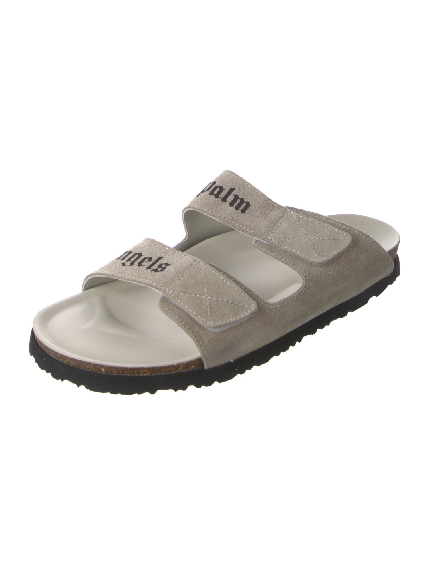 Palm Angels Suede Graphic Print Slides