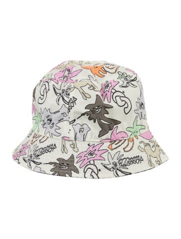 Pre-owned Palm Angels Pattern Print Bucket Hat W/tags In Green