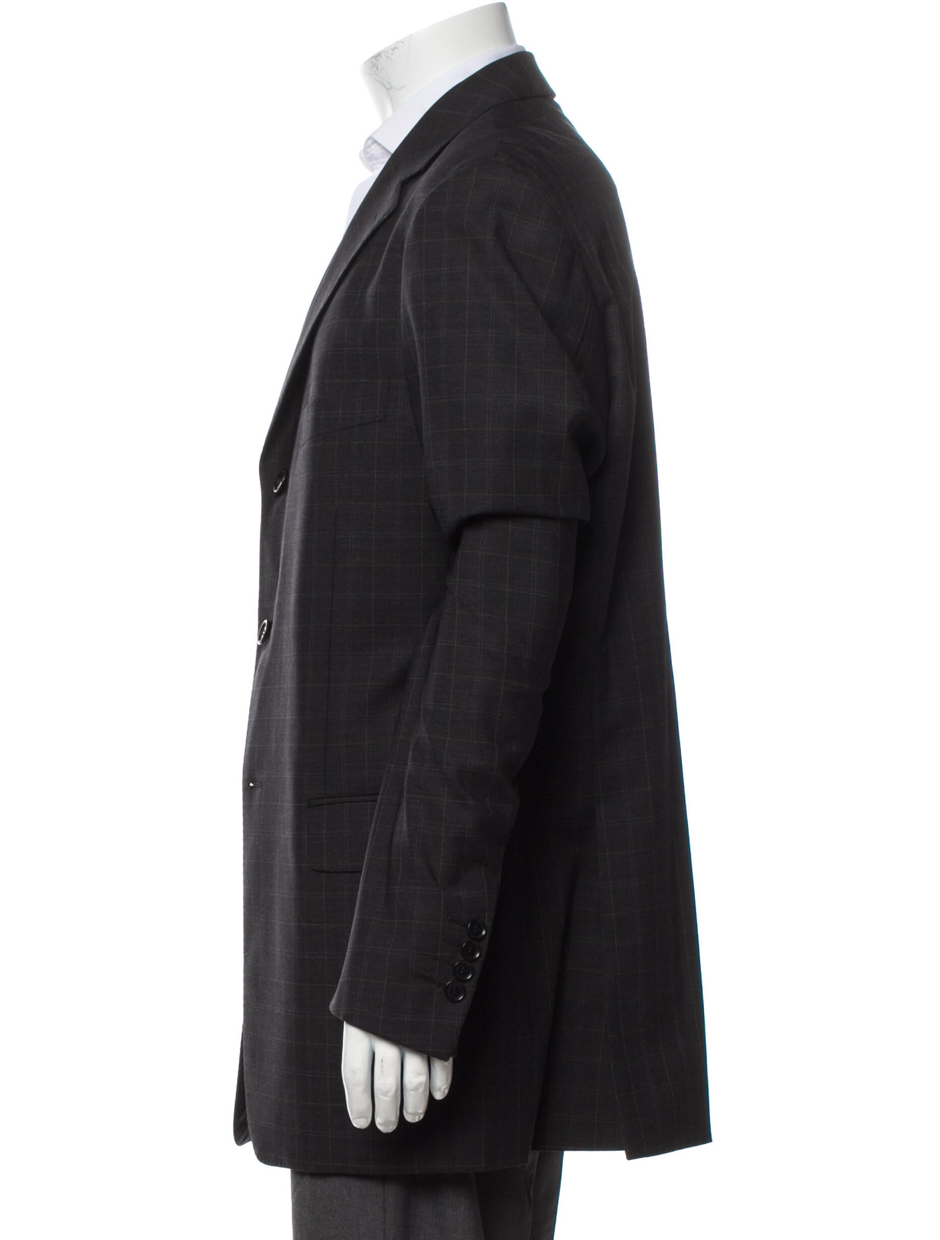 Pal Zileri Wool Plaid Print Blazer