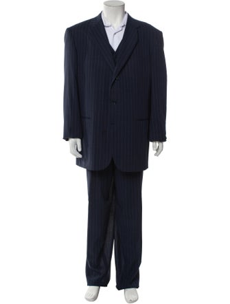 Pal Zileri Virgin Wool Striped Three-Piece Suit