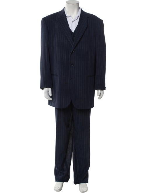 Pal Zileri Virgin Wool Striped Three-Piece Suit