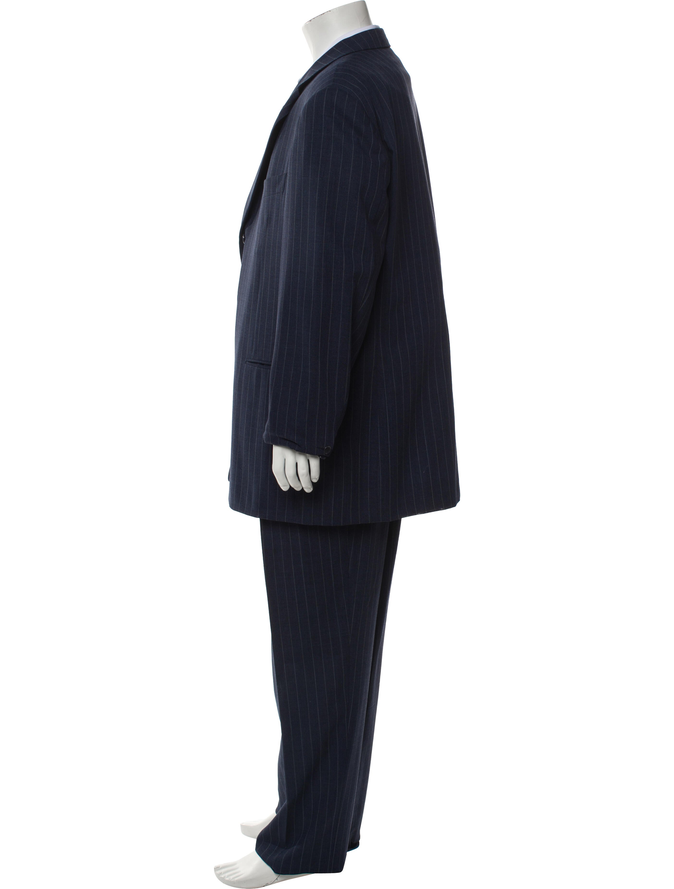 Pal Zileri Virgin Wool Striped Three-Piece Suit