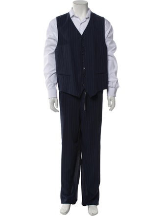 Pal Zileri Virgin Wool Striped Three-Piece Suit