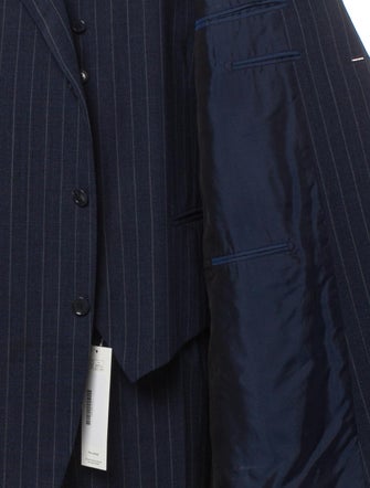 Pal Zileri Virgin Wool Striped Three-Piece Suit