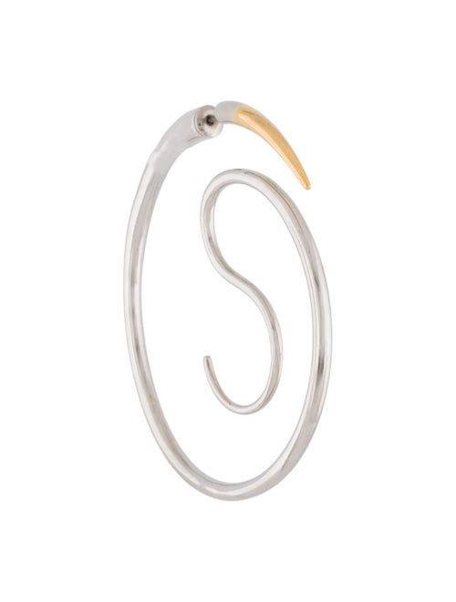 Panconesi Two-Tone Spina Upside Down Hoop Earring