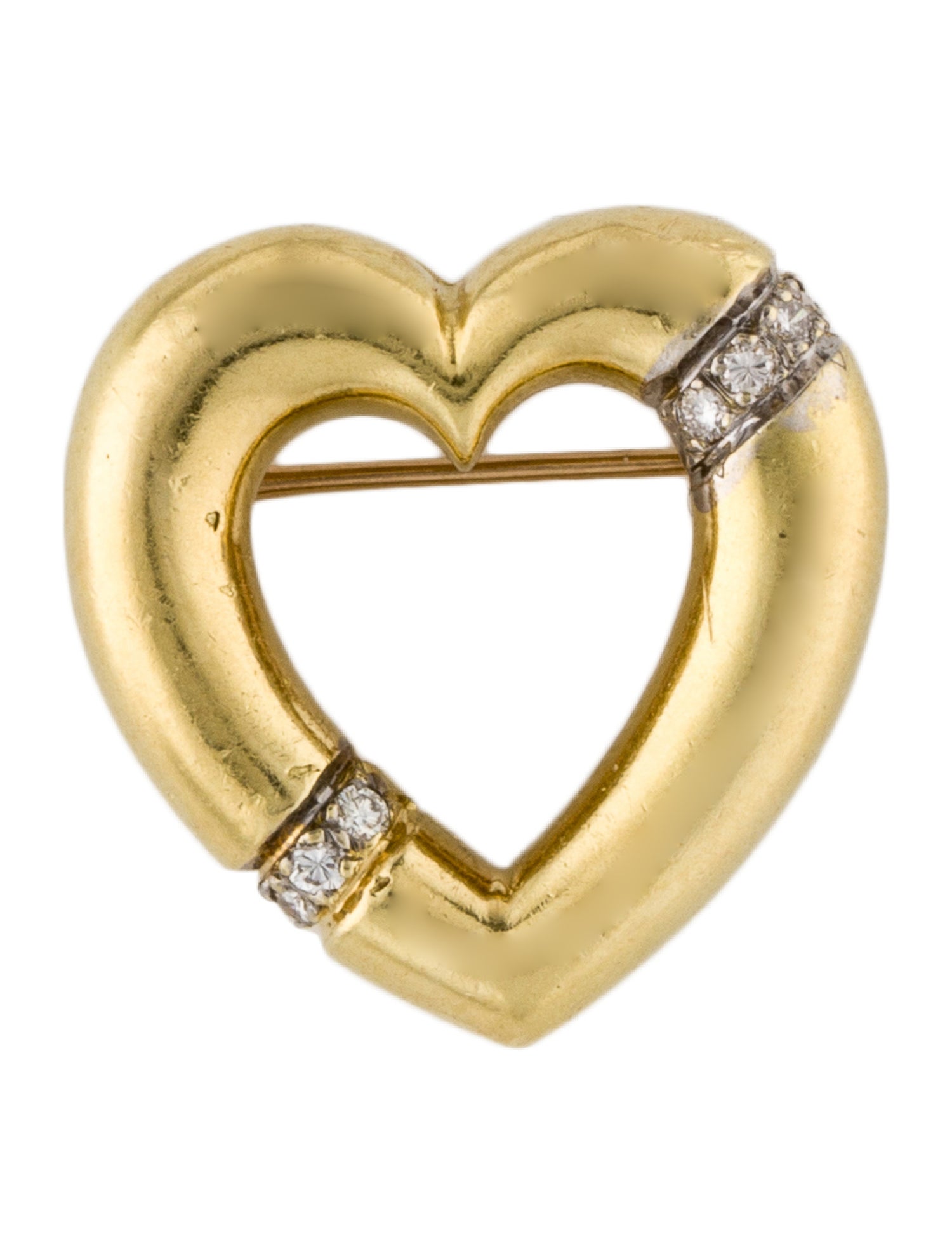 Tiffany & Co. Vintage Paloma Picasso Diamond Heart Brooch
