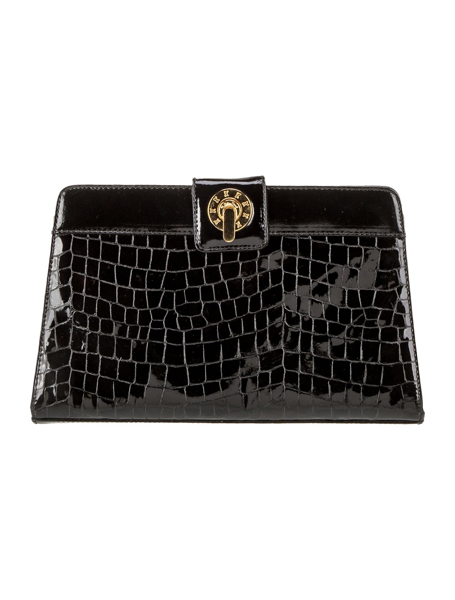 Paloma Picasso Embossed Leather Clutch