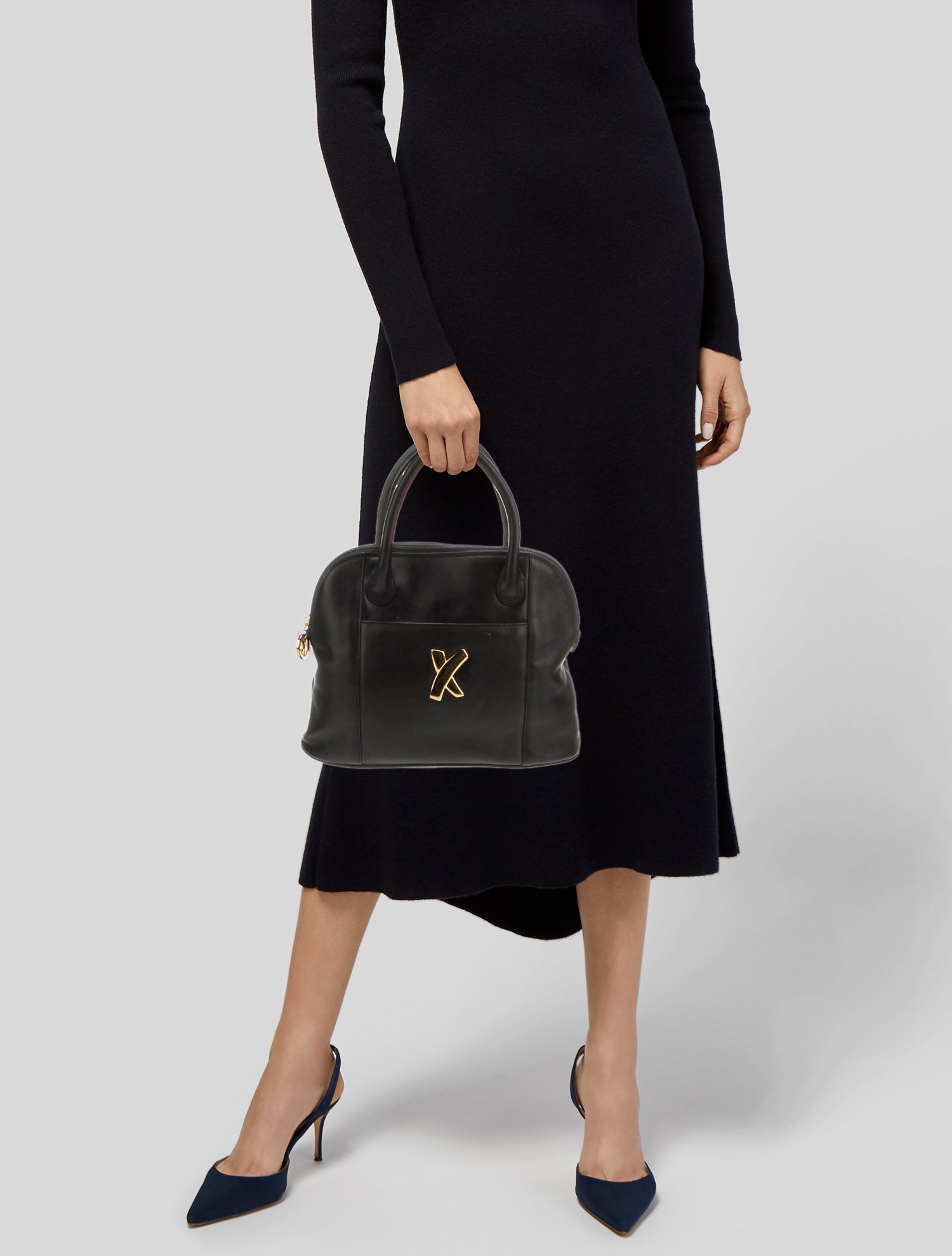 Paloma Picasso Leather Top Handle Bag