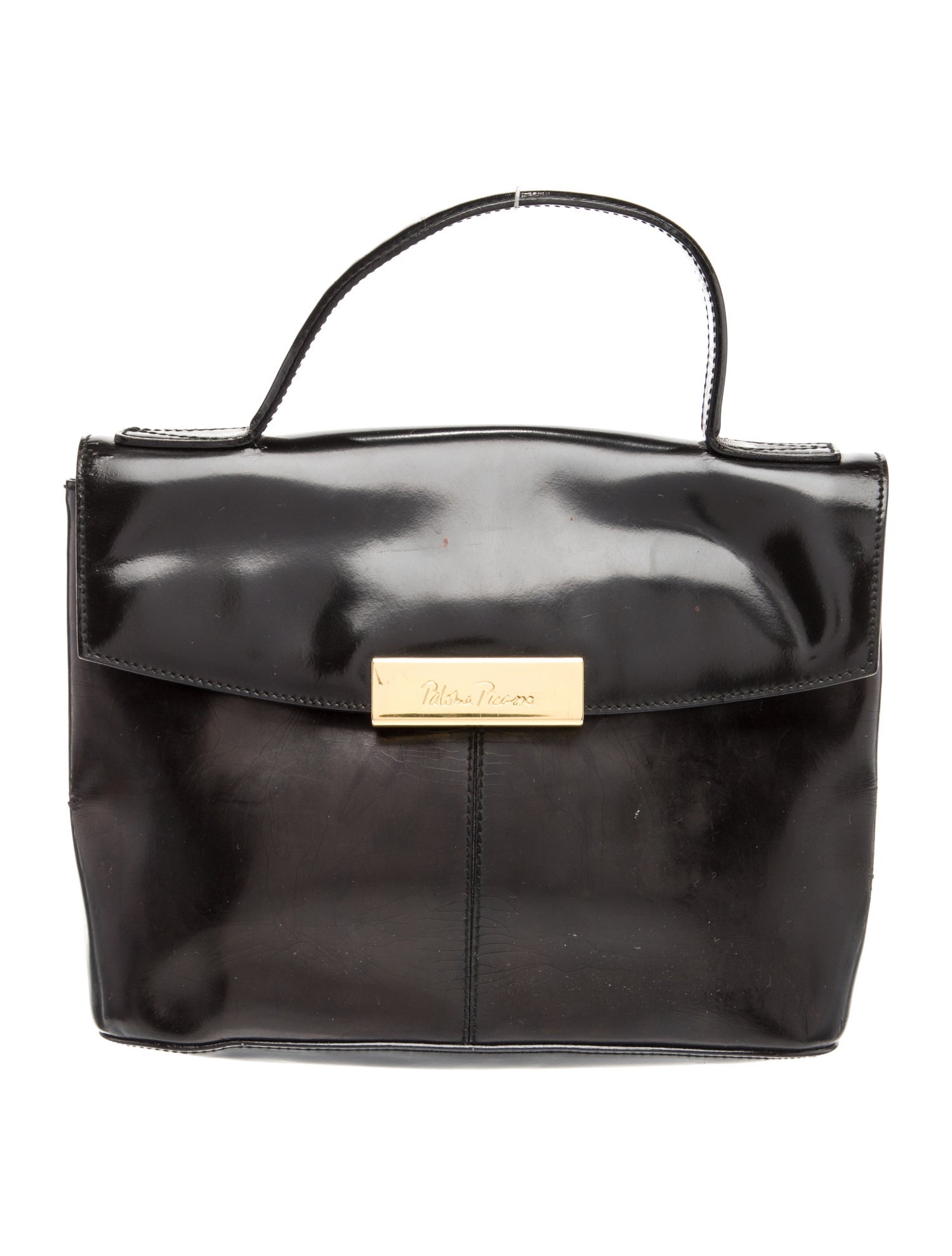 Paloma Picasso Patent Leather Top Handle Bag