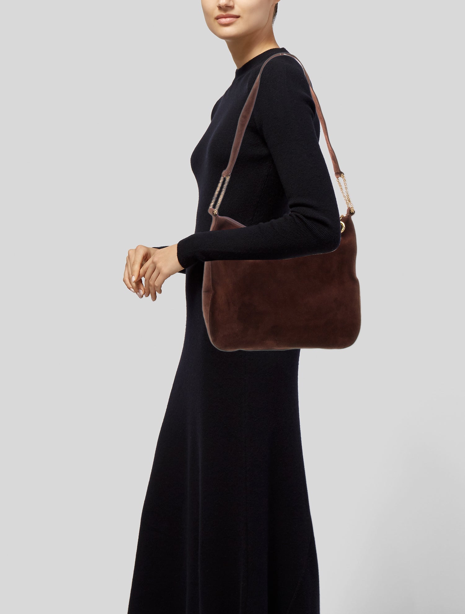 Paloma Picasso Suede Shoulder Bag