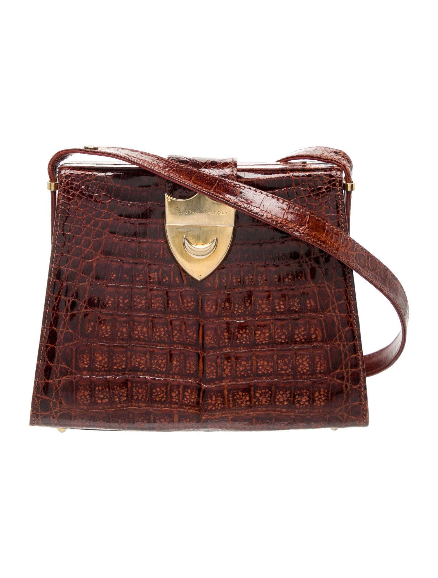 Paloma Picasso Crocodile Shoulder Bag