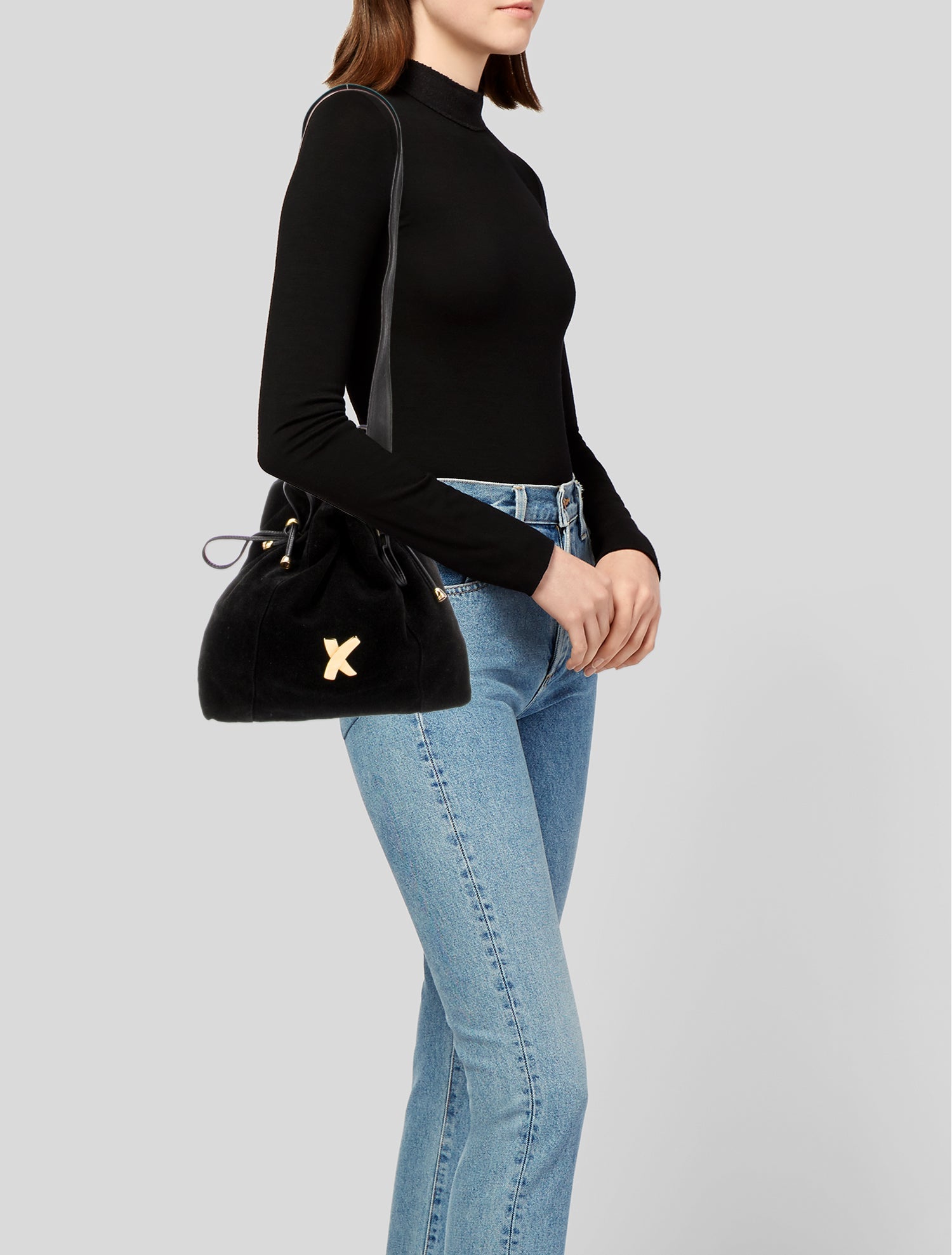 Paloma Picasso Suede Bucket Bag