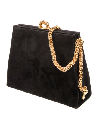 Paloma Picasso Velvet Shoulder Bag