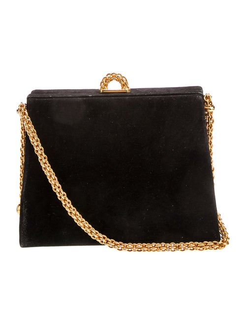 Paloma Picasso Velvet Shoulder Bag