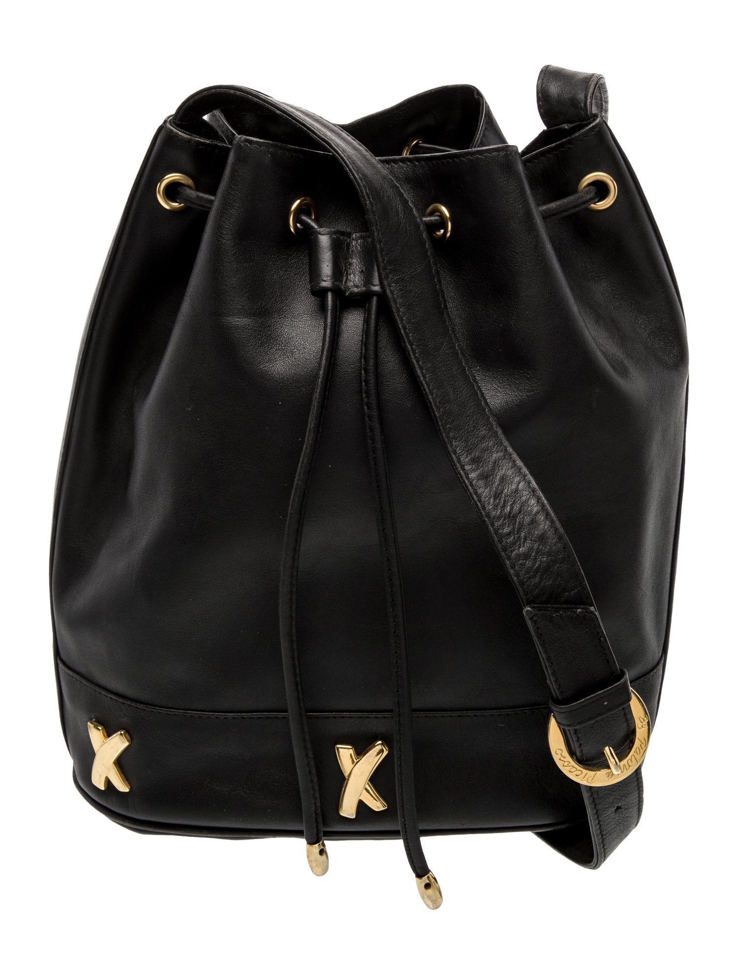 Paloma Picasso Leather Bucket Bag
