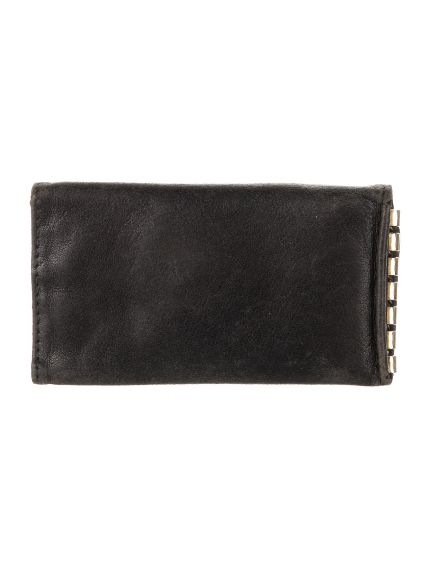 Paloma Picasso Black Leather Keychain