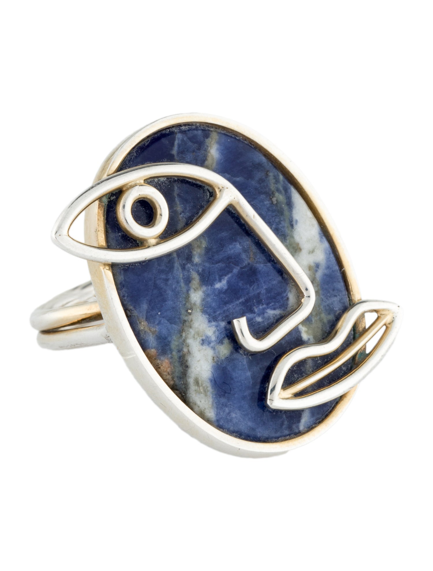 Paola Vilas Sodalite Anel Pablo Cocktail Ring