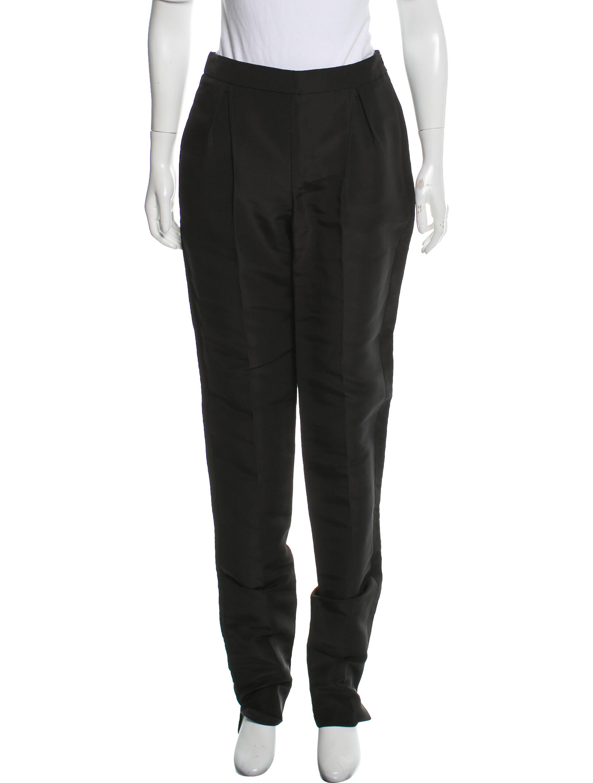 Pamella Roland Mid-Rise Straight-Leg Pants