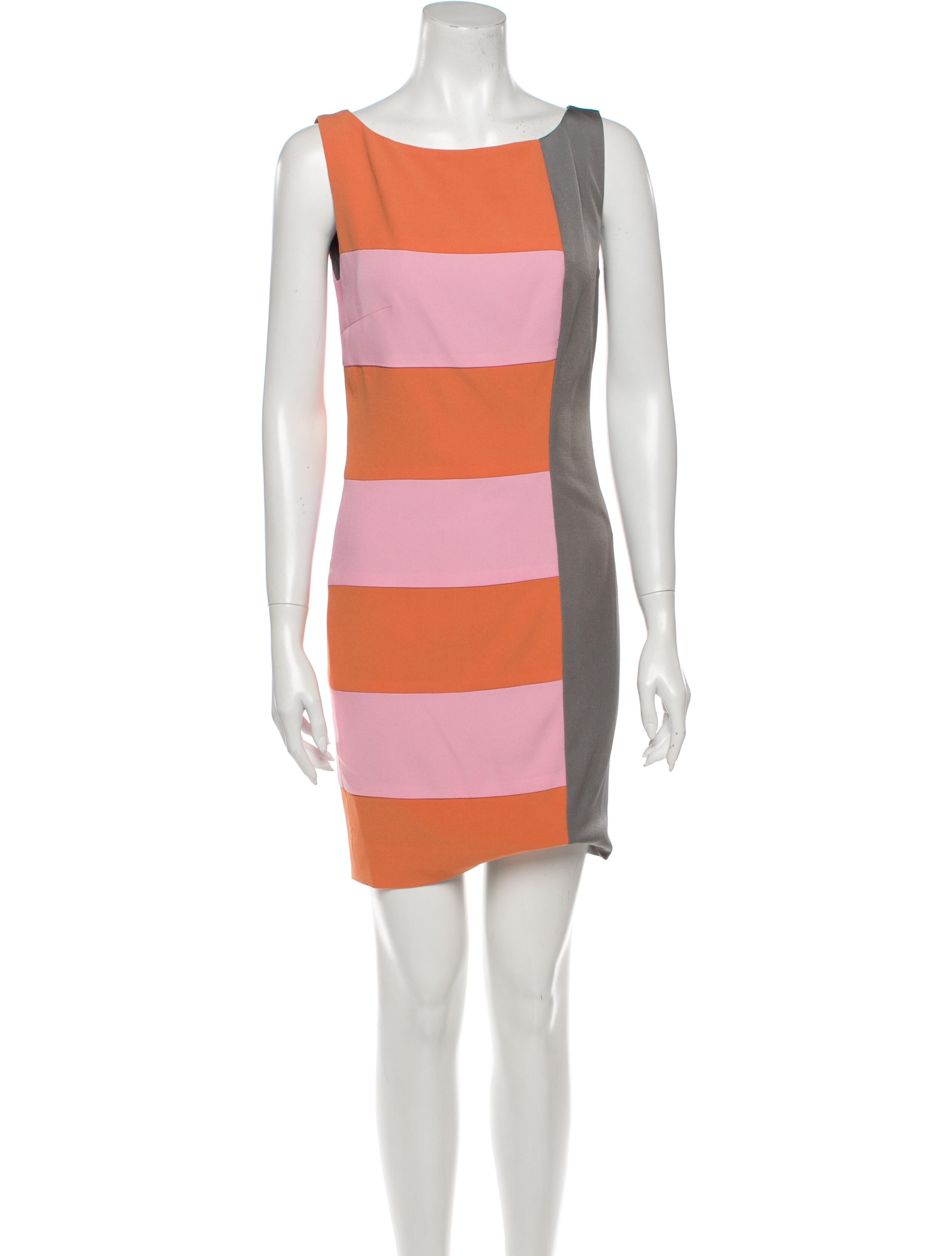 Pamella Roland Striped Mini Dress