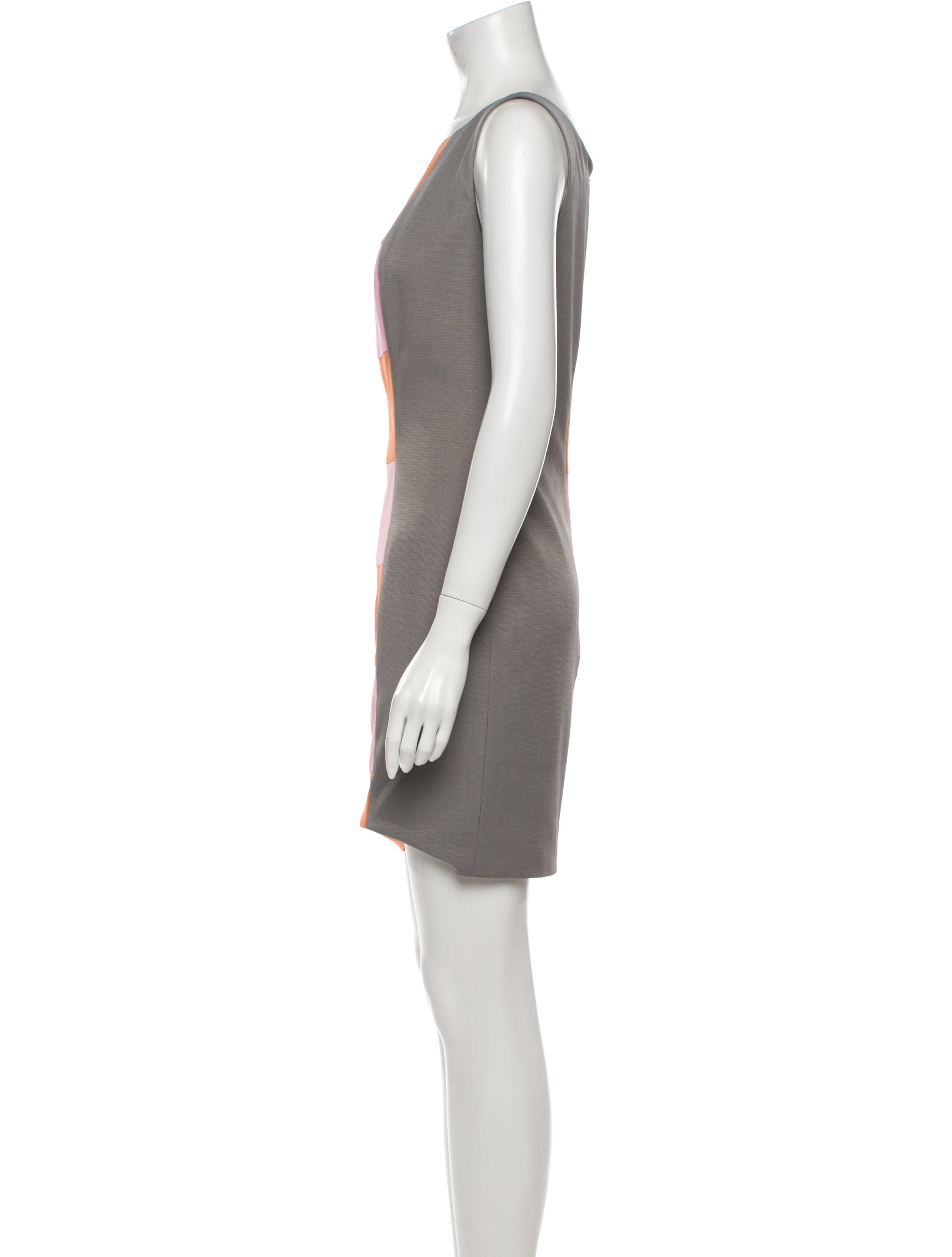 Pamella Roland Striped Mini Dress