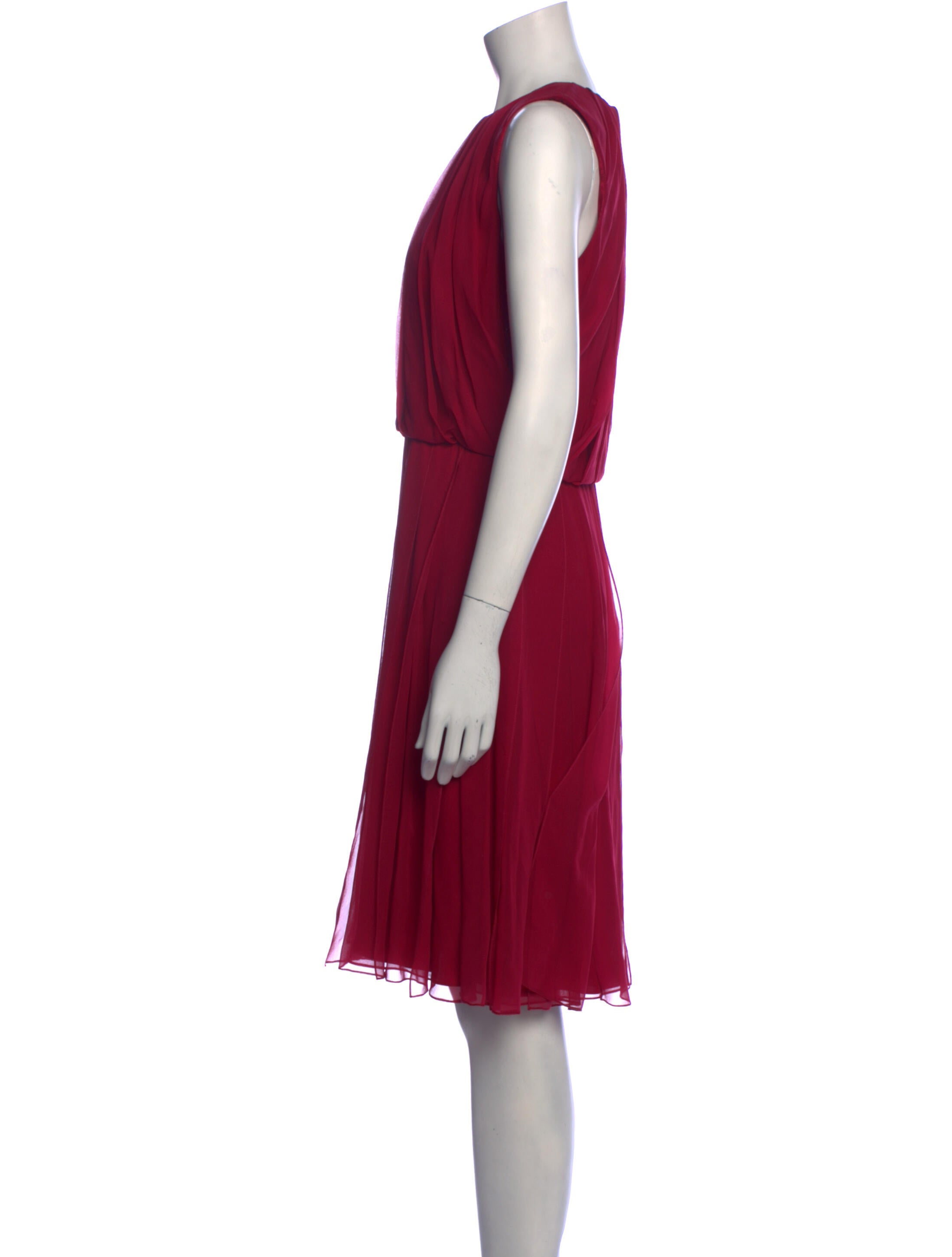 Pamella Roland Silk Knee-Length Dress