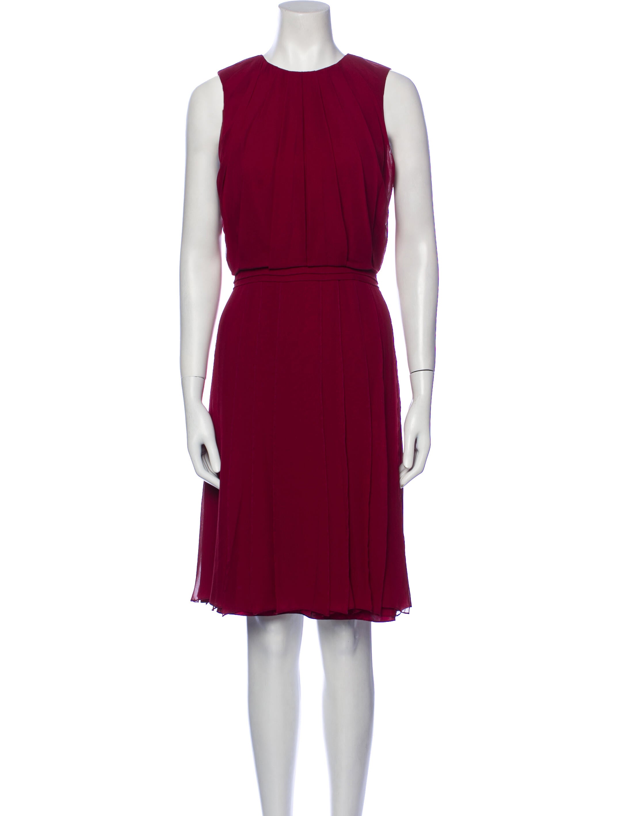 Pamella Roland Silk Knee-Length Dress