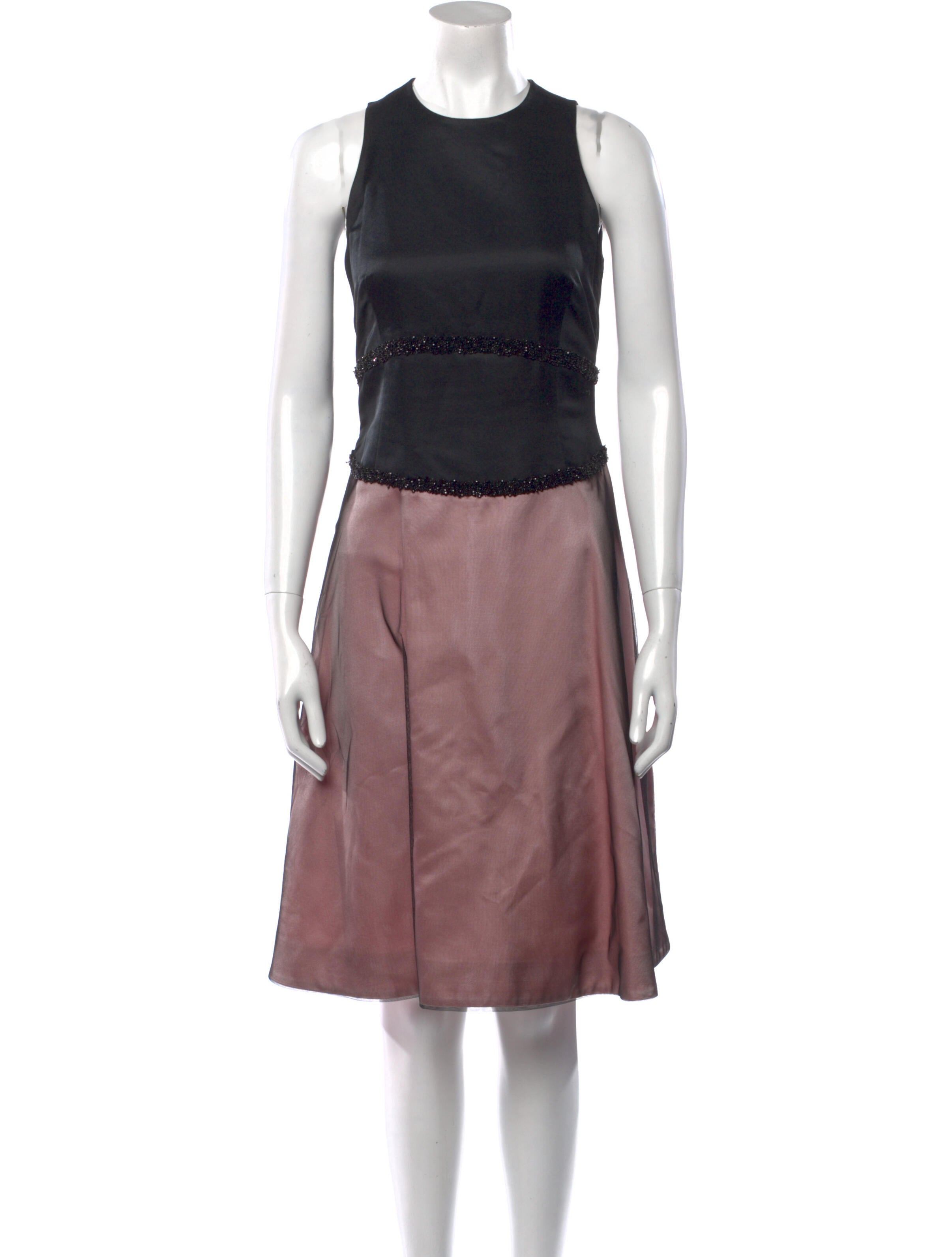 Pamella Roland Crew Neck Knee-Length Dress