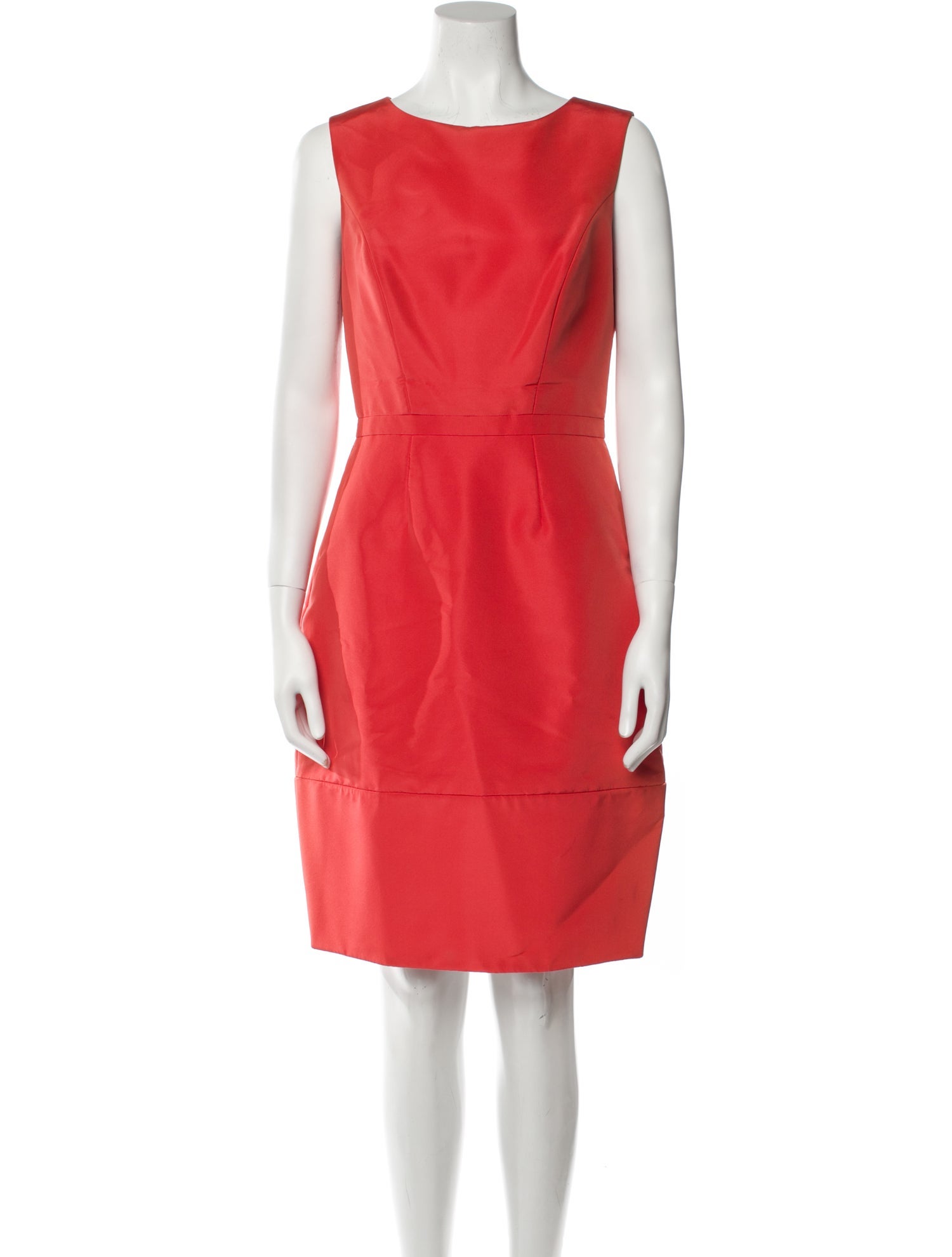 Pamella Roland Scoop Neck Knee-Length Dress