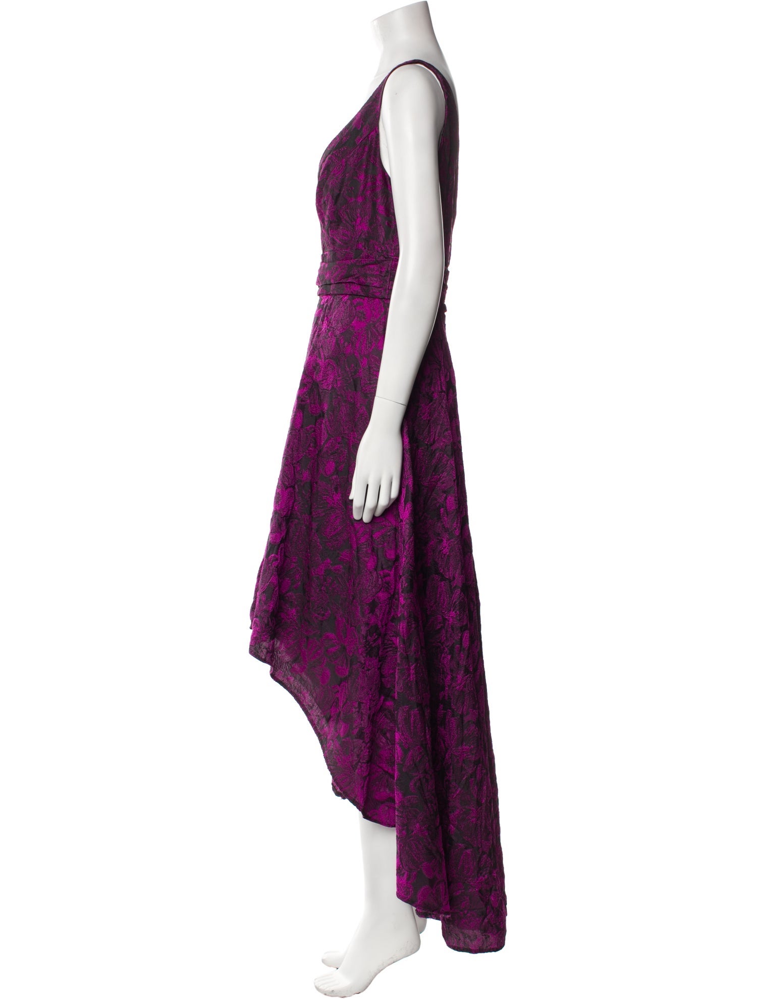 Pamella Roland Printed Long Dress