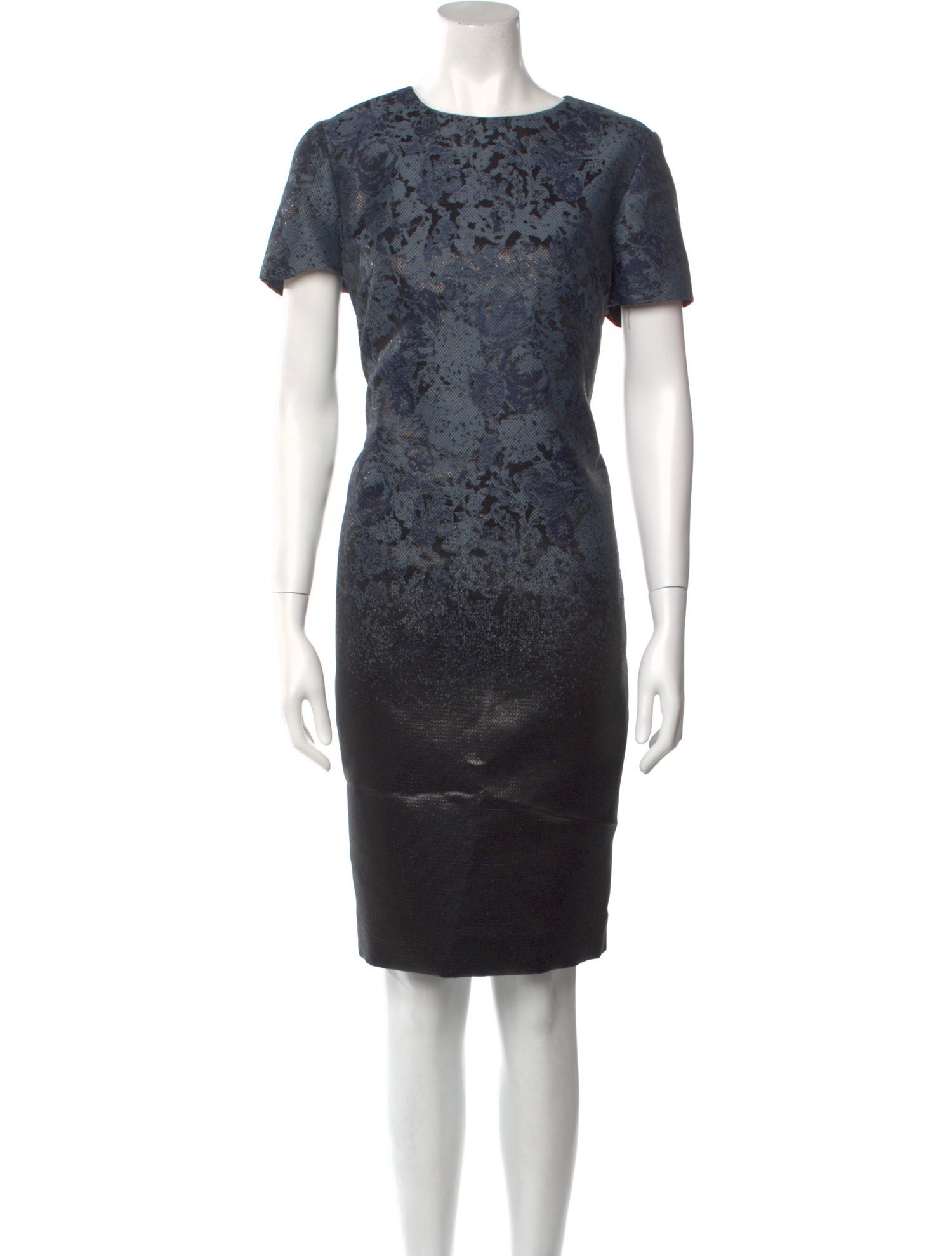 Pamella Roland Printed Knee-Length Dress