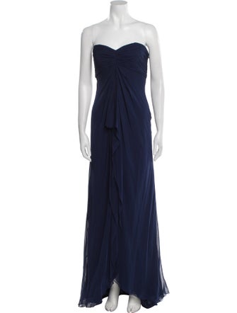 Pamella Roland Silk Long Dress
