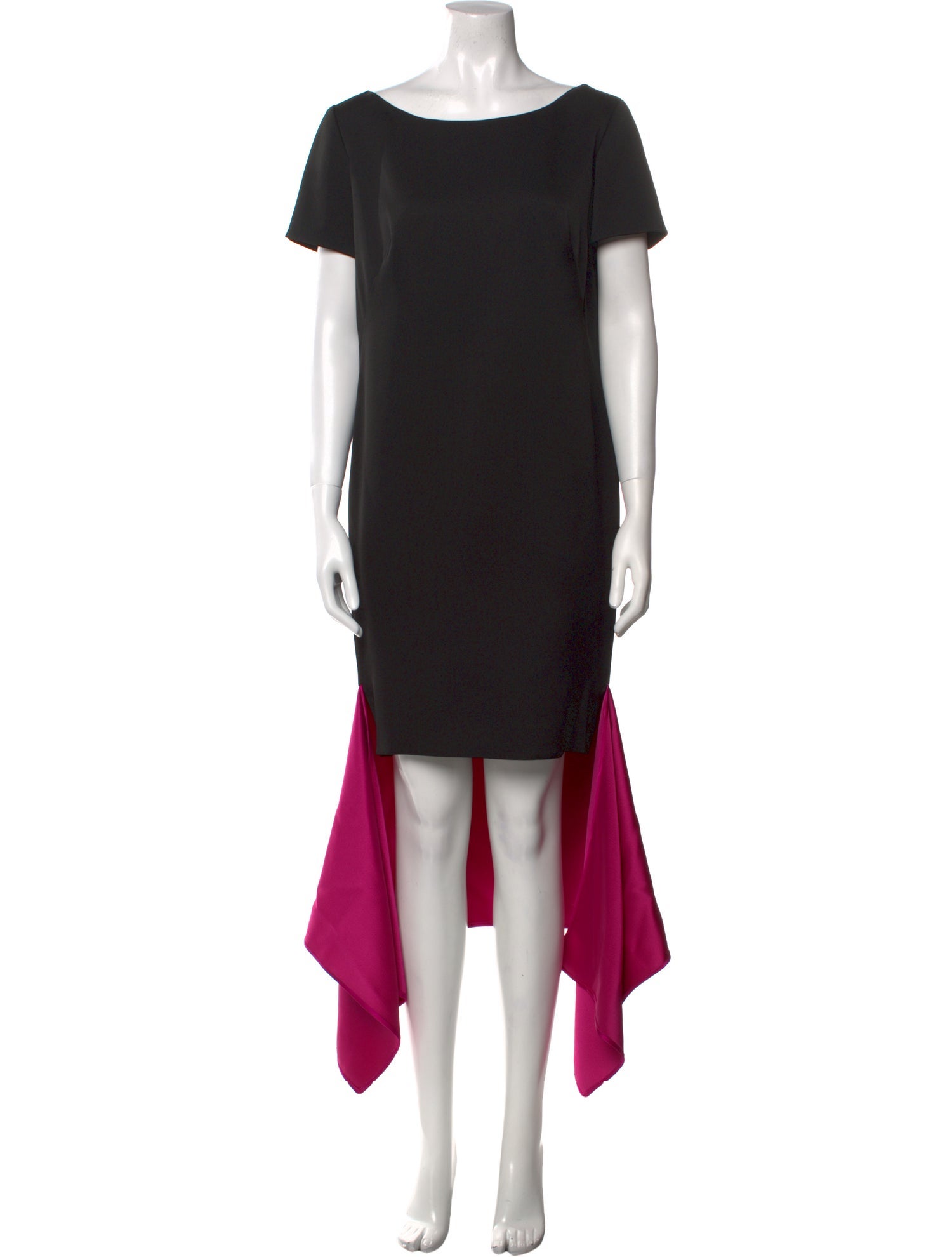 Pamella Roland Bateau Neckline Mini Dress