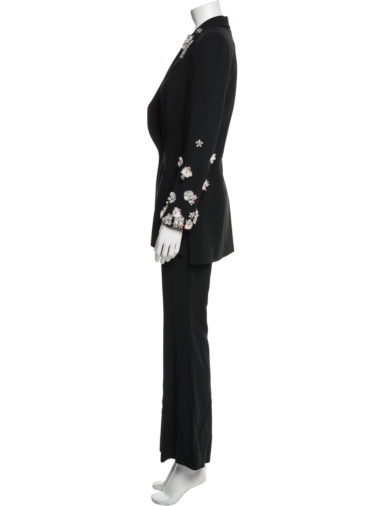 Pamella Roland Crystal Embellishments Pantsuit